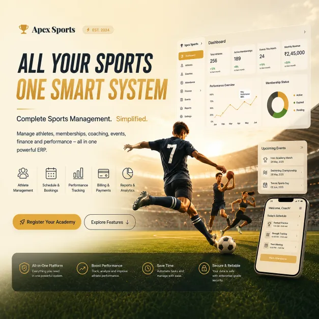Coaches and athletes using Kridexa sports academy management software